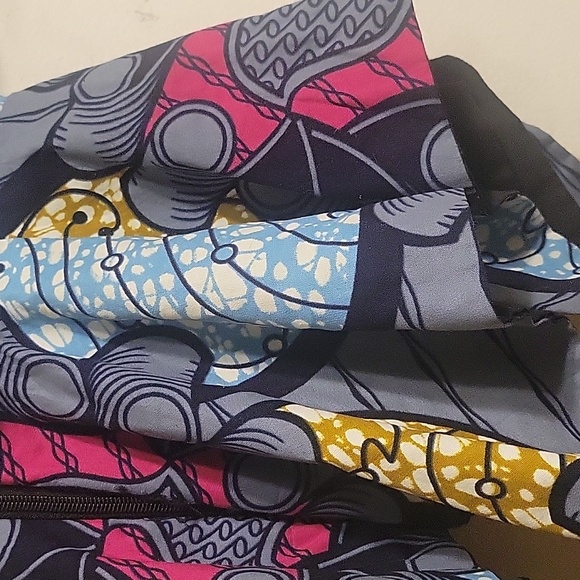 Custom-made Cold Shoulder Rhinestone Decor Multi- Color Patterned Peplum Top - Picture 12 of 14